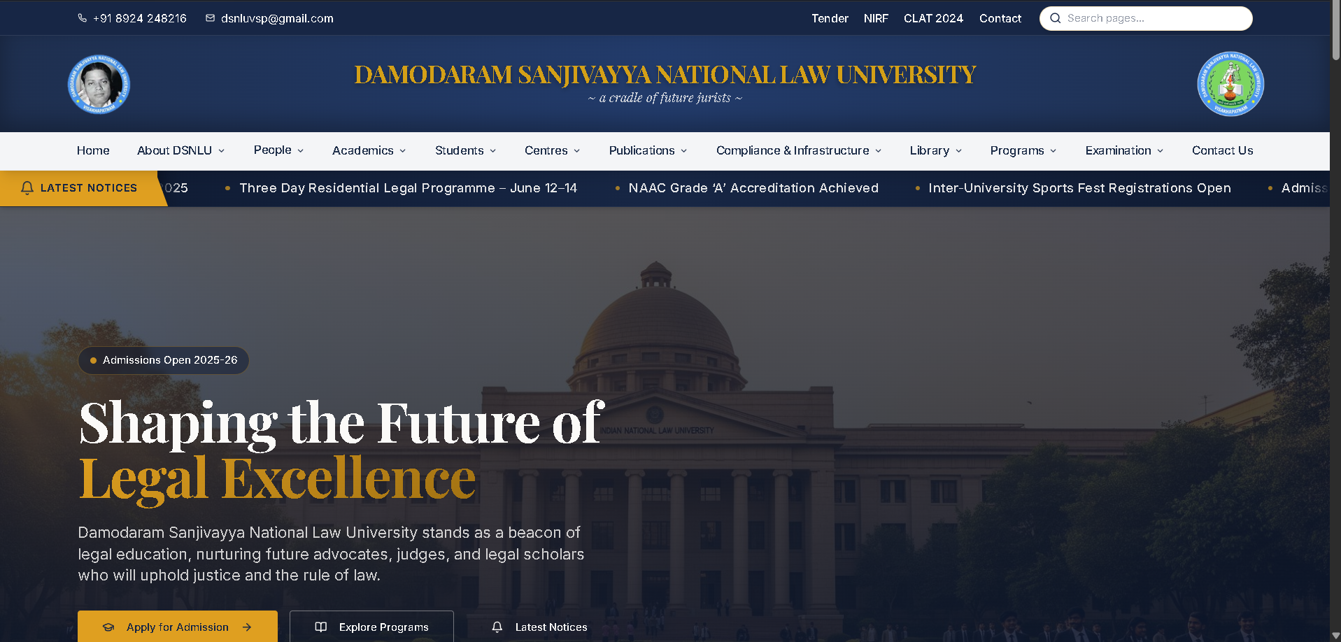 DSNLU Institutional Platform